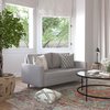 Flash Furniture Slate Gray Faux Linen Upholstered Tufted Loveseat IS-PL100-GY-GG